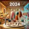 DALL·E 2024 12 11 18.55.14 A vibrant fashion showcase featuring trendy clothing and accessories for 2024. The scene includes colorful outfits on mannequins modern accessories l